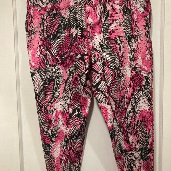 Leggings pink and black snake print - Picture 2 of 4